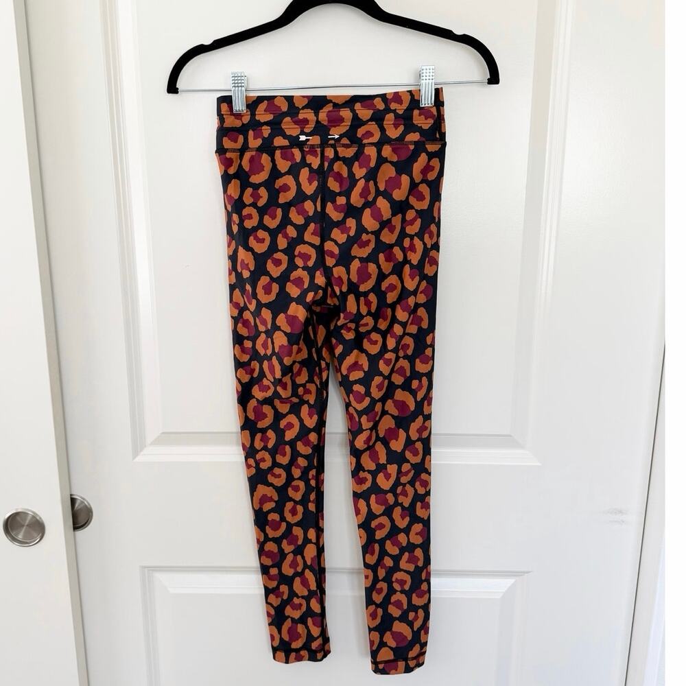 The Upside High Rise Drawstring Leggings Raspberry Leopard 4 - Picture 3 of 4